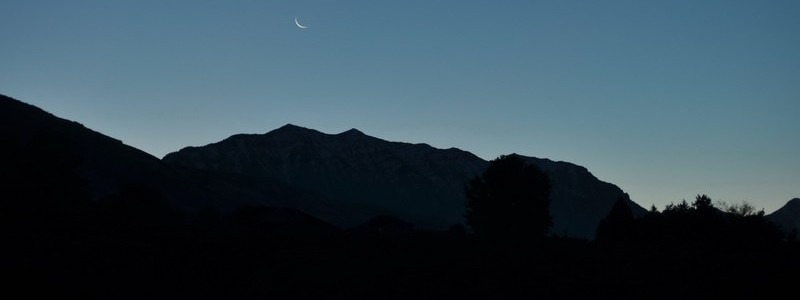 Crescent Moon at Sunrise